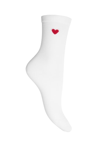 3 pares de calcetines   - Blanco y rojo