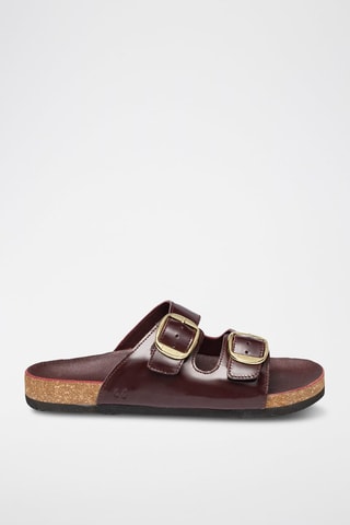 Sandalias de piel Giverny - Violeta