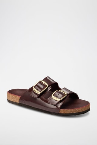 Sandalias de piel Giverny - Violeta