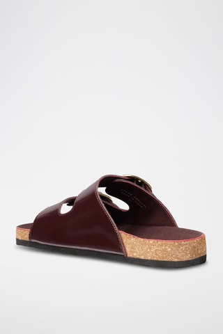 Sandalias de piel Giverny - Violeta