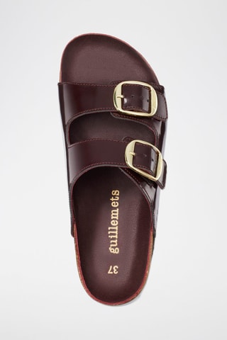 Sandalias de piel Giverny - Violeta