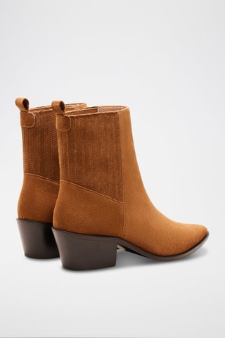 Botines de nobuk Lucile  - Camel