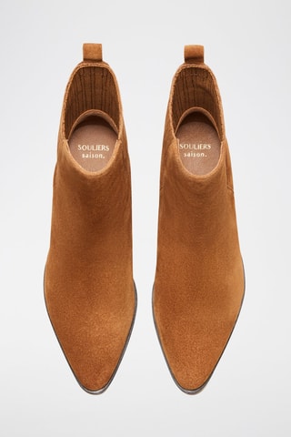 Botines de nobuk Lucile  - Camel