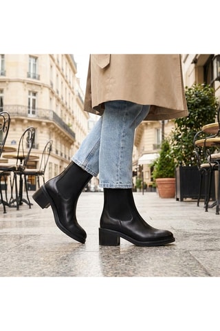 Botines Chelsea de piel Coline - Negro