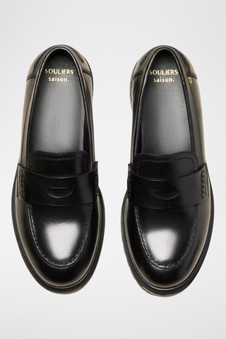 Mocasines de piel con plataforma Céline - Negro