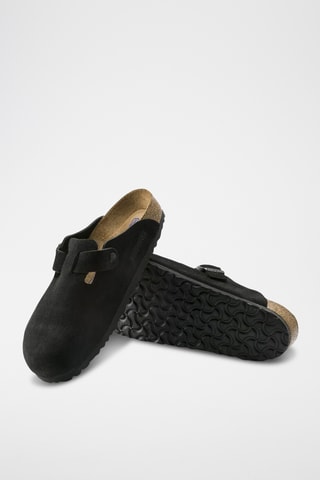 Sabots en nubuck Boston - Noir