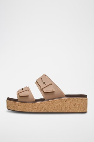 Mules plateformes Brooklyn - Marron clair