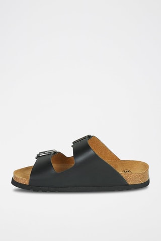 Mules en cuir Noelle Noir