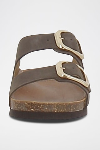 Mules en nubuck Noelle Marron