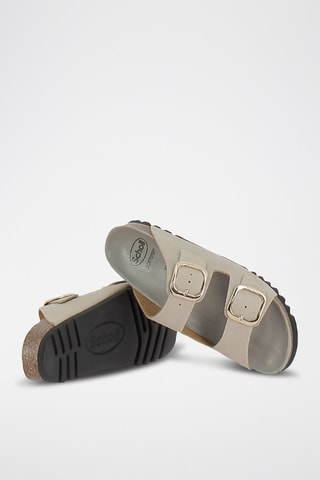 Mules en nubuck Noelle Taupe
