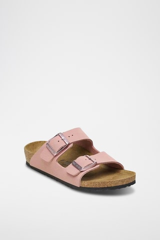 Mules en cuir nubuck - Rose