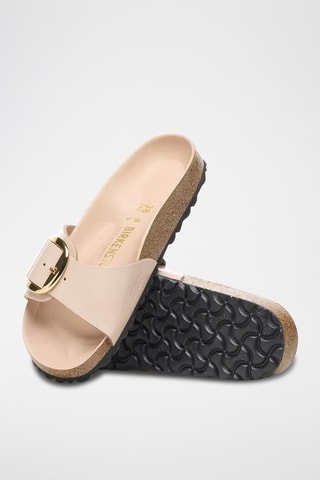 Mules vernies en cuir - Beige