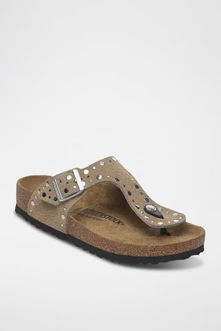 Sandales en velours - Beige