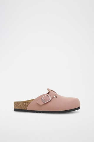 Sabots en cuir nubuck - Rose