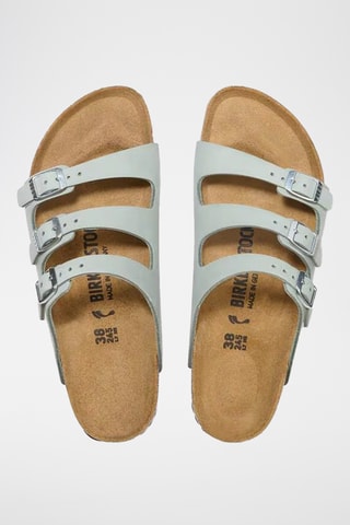 Mules en cuir nubuck - Gris