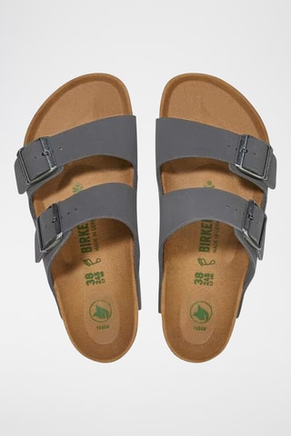 Mules en cuir nubuck - Gris