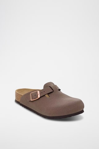 Sabots en cuir nubuck - Marron