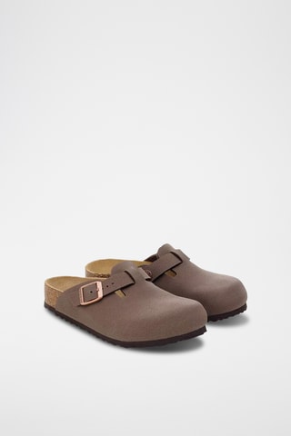Sabots en cuir nubuck - Marron