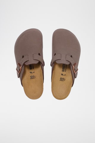 Sabots en cuir nubuck - Marron