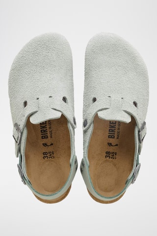 Sabots en nubuck - Gris clair