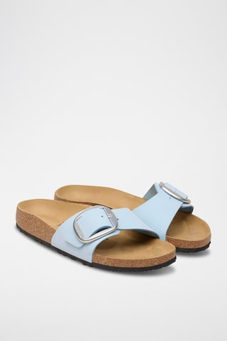 Mules en cuir - Bleu clair