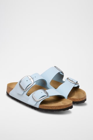 Mules en cuir - Bleu clair