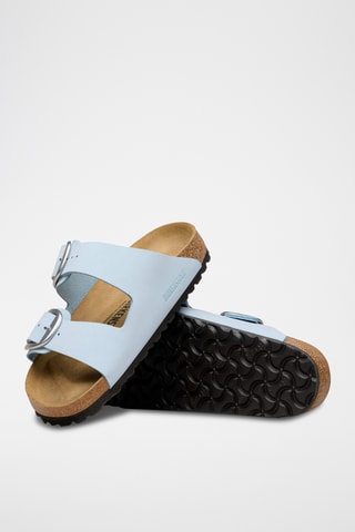 Mules en cuir - Bleu clair