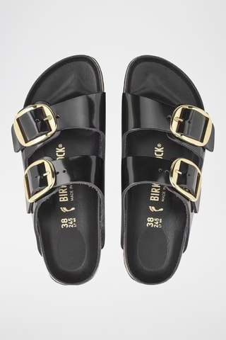 Mules vernies en cuir - Noir