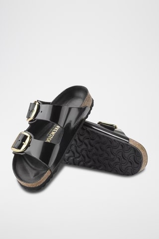 Mules vernies en cuir - Noir