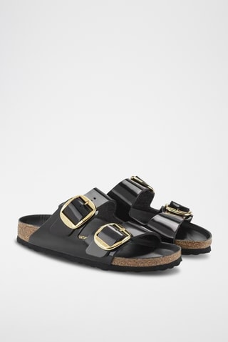 Mules vernies en cuir - Noir