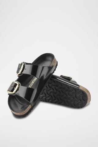 Mules vernies en cuir - Noir