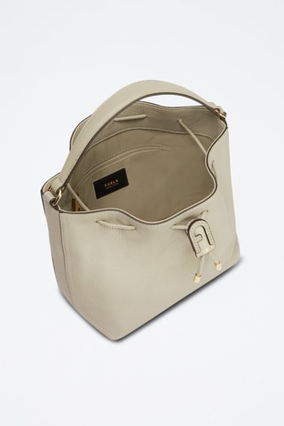Sac seau en cuir de veau - Ecru