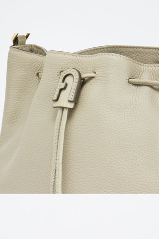 Sac seau en cuir de veau - Ecru