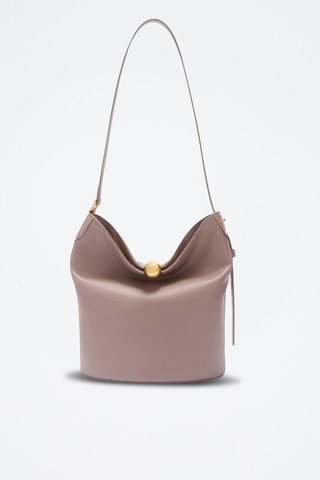 Sac seau en cuir de veau - Mauve