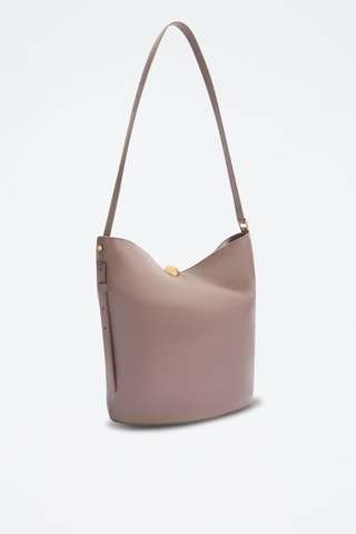 Sac seau en cuir de veau - Mauve