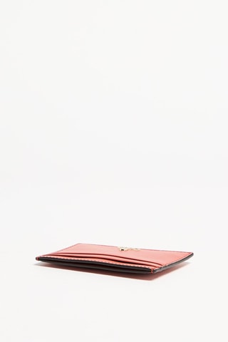 Porte-cartes en cuir Camelia - Orange