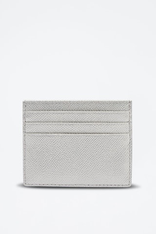 Porte-cartes en cuir Classic - Argenté