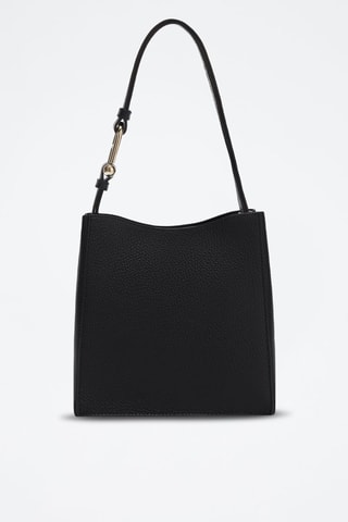 Sac porté épaule en cuir de veau - Noir