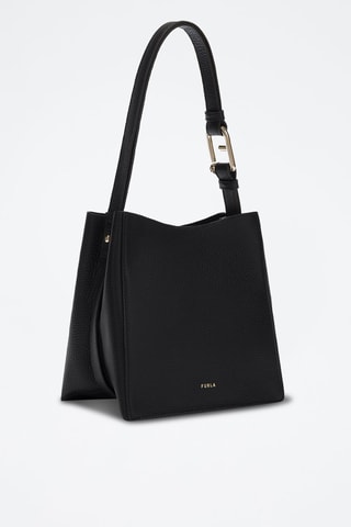 Sac porté épaule en cuir de veau - Noir