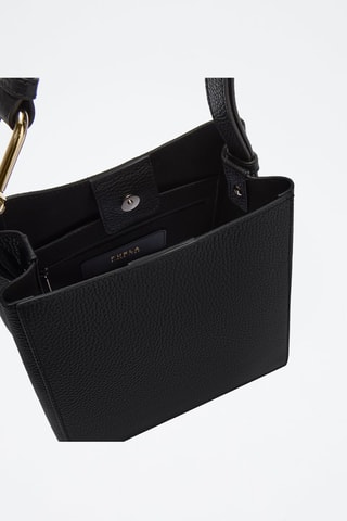 Sac porté épaule en cuir de veau - Noir