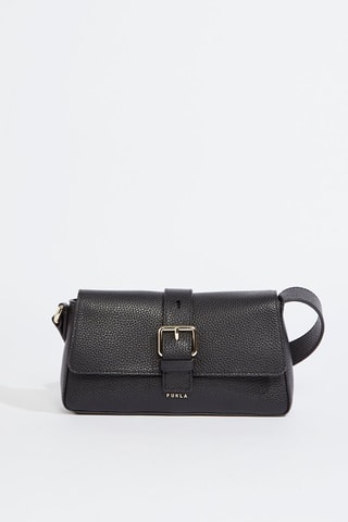 Sac bandoulière en cuir de veau - Noir