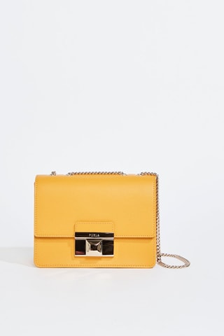 Sac bandoulière en cuir de veau - Jaune
