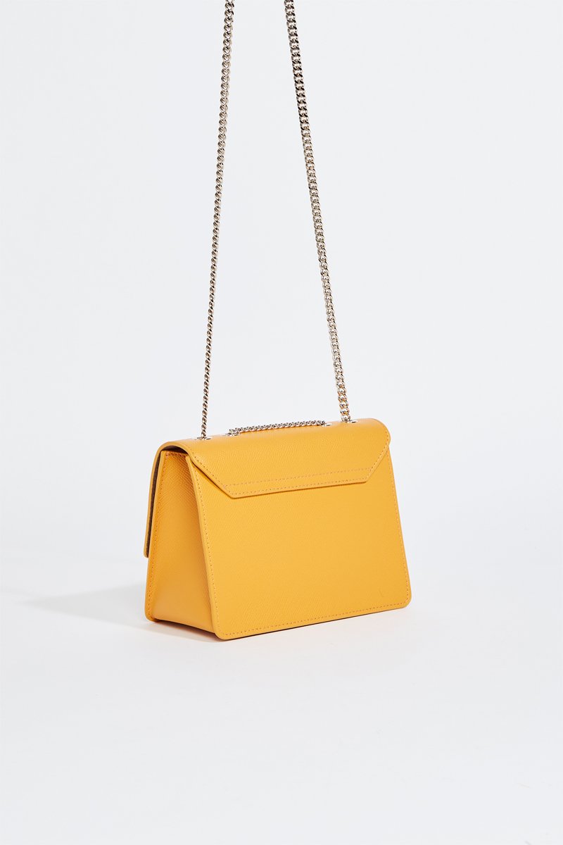 Bandolera de piel bovina - Amarillo