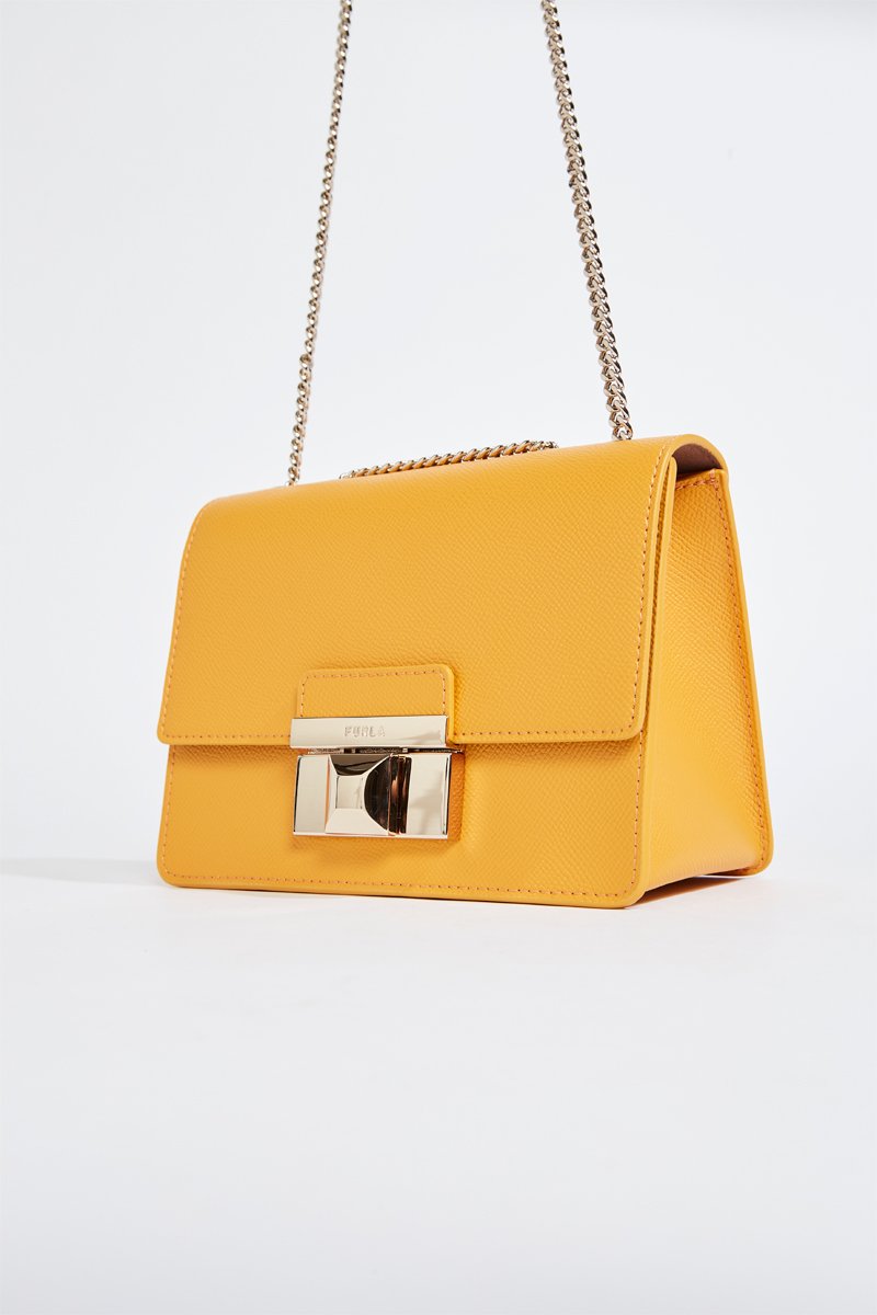 Bandolera de piel bovina - Amarillo