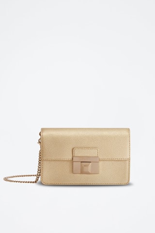 Sac bandoulière en cuir de veau Venere - Doré