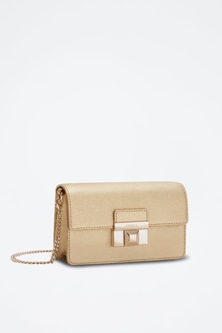 Sac bandoulière en cuir de veau Venere - Doré