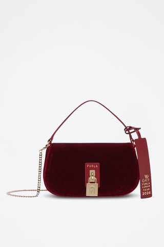 Sac à main en velours - Bordeaux