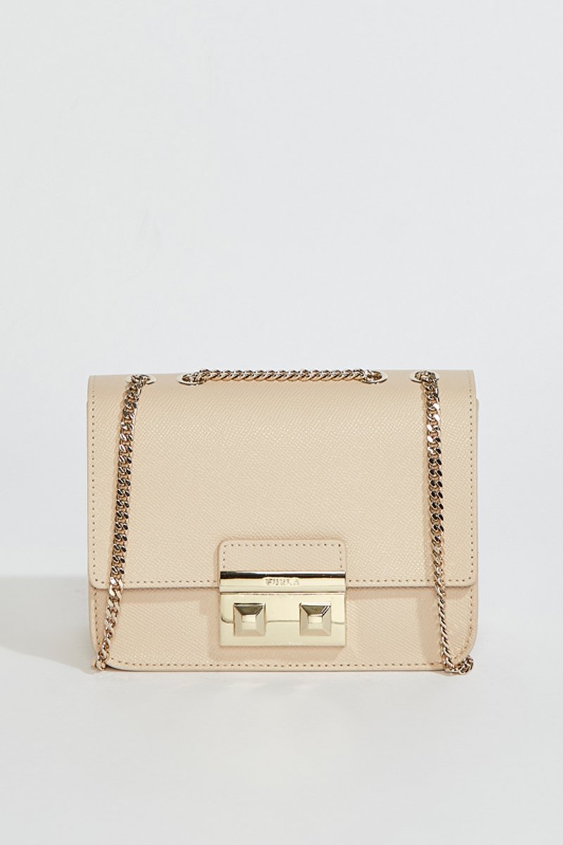 Bandolera de piel Bella Mini - Beige