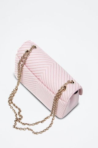 Sac bandoulière en cuir d’agneau nappa - Rose