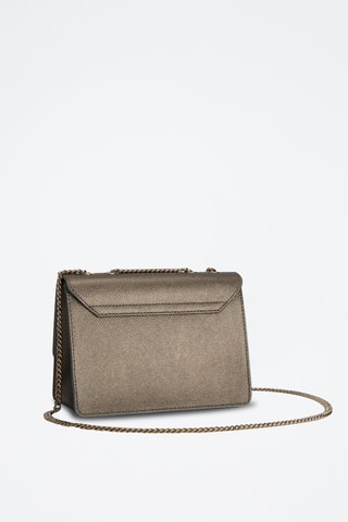 Sac bandoulière en cuir de veau - Gris foncé